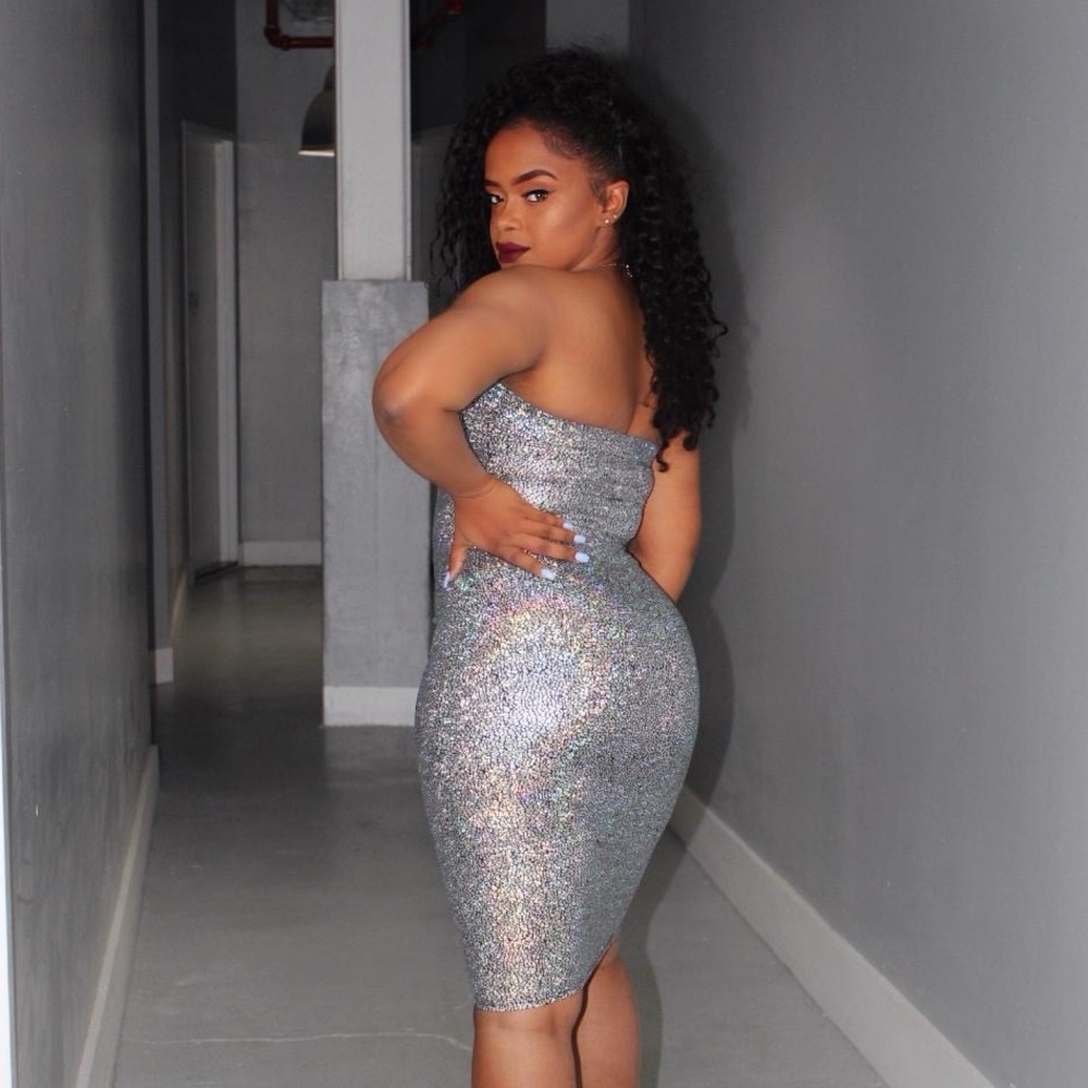 Shimmey bandeau dress